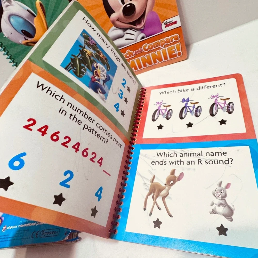Disney Mickey Mouse Clubhouse Quiz It Pen‎ 4 Book Set Interactive Learning Toy
